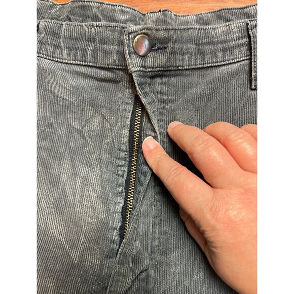 Vtg 70s Gray Corduroy Plain Pocket JC Penny Pants 36 x 28 straight high rise - Picture 3 of 6